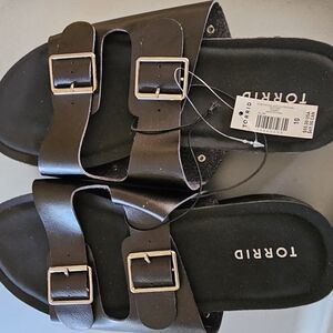 Torrid Black Buckle Sandals